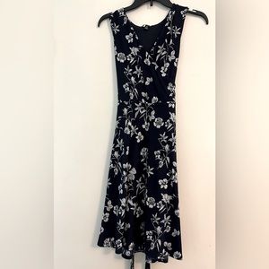 New 41 Hawthorn Sleeveless Dress, Navy Blue, Size Medium petite